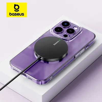 Baseus 15W Magnetic Wireless Charger For iPhone Qi Fast Wireless Charging Pad For iPhone 16 15 14 13