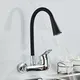 Wall Mounted Kitchen Faucet Wall Kitchen Mixers Kitchen Sink Tap 360 Degree free Swivel Flexible
