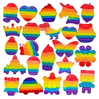 Fidget Reliver Stress Toys Unicorn Pop Rainbow for Its Bubble Antistress Kids Toy Simple Dimple