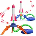 Children Air Stomp Rocket Launcher Toy Flying Foam Rockets Foot Pump Jump Pressed Outdoor