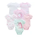 Baby Girls Clothes 3 6 pcs/lot pour nouveaux Cotton Short Sleeve Girl Bodysuit 0-12 Months Newborn