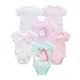 Baby Girls Clothes 3 6 pcs/lot pour nouveaux Cotton Short Sleeve Girl Bodysuit 0-12 Months Newborn