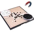 19*19 Line Magnetic Go Game Foldable Weiqi Acrylic Black White Chessman Chess Set For Children