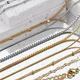 5pcs/lot Stainless Steel Chains 1mm 1.5mm 2mm Box Chain Rolo Link Cuban Long Necklace Chain for