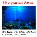 5 Size 3d Aquarium Background Poster PVC Adhesive Sticker Fish Tank Underwater World Paper Landscape