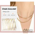 eManco Box Chain Necklace Smooth 316L Stainless Steel Choker Necklace Friendship 2MM Gold Color