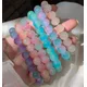 Natural Stone Pink Quartz Crystal Beadeds Bracelets Women Fashion Sweet Reiki Healing Energy Strand