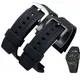 Black Silicone Rubber Sports Watch Strap For Casio Edifice EF-552 Watchbands EF-552D-1A Men's