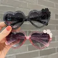 Girls Boys Cute Cartoon Flower Sunglasses Outdoor Sun Protection Children Lovely Vintage Glasses