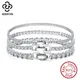 Rinntin 925 Sterling Silver Tennis Bracelets For Women Luxury 2mm 3mm 4mm Cubic Zirconia Shiny