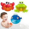 Crab Bubble Soap Machine Baby Bath Electric With Music Toys Kids Frog Machine Automatic Bubble Funny