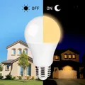 E27 B22 Dusk To Dawn Built-in Light Sensor LED Bulb 110V 220V Security Light Automatic On/Off