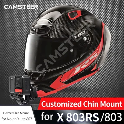 for Nolan X-lite X803rs Helmet Custom Aluminium Chin Mount for GoPro Hero12 11 10 DJI Action 5pro 4 3 Insta360 X4 Ace pro Camera