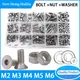 M2 M3 M4 M5 M6 Hex Socket Flat Head Machine Screw and Nut Metric Countersunk Hexagon Bolt Assortment
