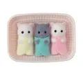 Sylvanian Families Dollhouse Furry Animal Persian Cat Triplets 3pcs Baby Figures New in Box 5458