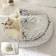 Winter Long Plush Pet Cat Bed Round Cat Cushion House Warm Cat Basket Cat Sleep Bag Cat Nest Kennel