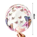 20 Inch Butterfly Printed BoBo Balloons Happy Birthday Transparent Bubble Balloon Birthday Party