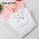 Spring Fall Cotton Blouse for Big Girls Embroidery School Clothes Children Baby Girl Long Sleeve