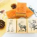 Cute Forest animals Rabbit Vintage decoration stamp wooden rubber stamps for scrapbooking stationery