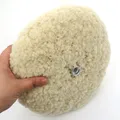 7 Inch 100% Wool Polishing Pad Double Sided 180mm Hook & Loop For Compound Cutting & Buffing Auto