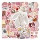 10/30/70pcs Kawaii Pink Cute Cartoon Stickers Aesthetic Toy DIY Decoration Suitcase Notebook Phone