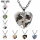 New Cute Pet Cat Heart Pendant Necklace Cartoon Animal Kittens Cat Glass Dome Neckalce Fashion