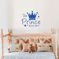Princess Prince Sleep Here Wall Sticker Self-adhesive Wall Decal Girls Boys Bedroom Wall Decor