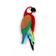 71MM Parrot Brooch For Women Jewelry Handmade Colorful Tropical Bird Brooch