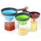 3Pcs/Set With 3 Size Kitchen Funnel Silicone Folding Telescopic Funne Powder Liquid Wide Mouth Jam