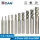 XCAN HSS Milling Cutter 4 Flute End Mill 1.5-13mm for CNC Machine Milling Tools Router Bit Metal