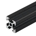 1PC BLACK 2020 European Standard Anodized Aluminum Profile Extrusion 100mm - 800mm Length Linear