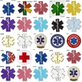 Colorful Star of Life Nursing Ambulance Lapel Pin Badge Pin EMT EMS Blue Enamel Pins Brooch Badges