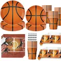 Basketball Birthday Party Decoration Sports Paper Cup Plates Napkin Decor Tableware Backdrops Party