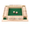 Deluxe Four Sided 10 Numbers Shut The Box Board Game Set Dice Party Club Drinking Games for Adults