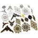 New Antique Silver Plated Bronze Alloy Metal Connector Charms Pendant Flower Vintage Small Charms