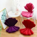 Luxurious Velvet Seal Shell Chair Cushion Unqiue Rose Pink Seat Pillow Upscale Restaurant Chair