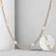 3mm Womens Girls Necklace Curb Cuban Chain 585 Rose Gold Color Necklace Fashion Jewelry 50cm 60cm