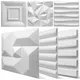 house wall renovation geometric 3D wall panel non-self-adhesive 3D wall sticker art ceramic tile