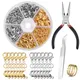 450-860pcs/Box Jewelry Making Kits Lobster Clasp Open Jump Rings End Crimps Beads Box Sets Handmade