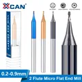 XCAN Milling Cutter 2 Flute Micro Flat End Mill 0.2-0.9mm 4mm Shank Tungsten Carbide CNC Router Bit