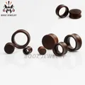 KUBOOZ Piercing Walnut Wood Ear Piercing Body Jewelry Stretcher Gagues Plug Tunnels Expander Fashion