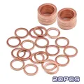 10/20/50PCS Solid Copper Washer Flat Ring Gasket Sump Plug Oil Seal Fittings 10x14x1MM Washers