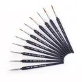 Miniature Paint Brush Set Professional Nylon Brush Acrylic Painting Thin Hook Line Pen Art Supplies