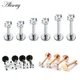 1pc Silver Color Labret Lip Ring Zircon Anodized Internally Threaded Prong Monroe 16G Tragus Helix