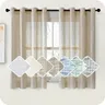 BILEEHOME Modern Short Linen Sheer Curtains for for Living Room Bedroom Voile curtains Panels Home