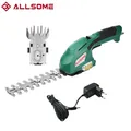ALLSOME Electric Hedge Trimmer 2 in 1 7.2V Cordless Household Trimmer Rechargeable Weeding Shear
