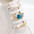 Luxury Shoelaces for Sneakers Decoration Clips Shoe Laces Shiny Rhinestones Shoe Charms Faux Jeweled