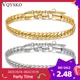 VQYSKO Stainless Steel Curb Cuban Link Bracelets For Men Women Gold Silver Color Miami Chunky Chain
