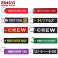 Remove Before Flight OEM Keychain Berloques Red Embroidery Highlight Key Fobs Chains Jewelry