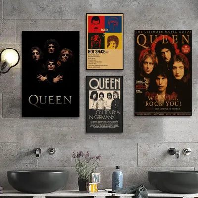 Queen Band Music Kraft Movie Posters Retro Kraft Paper Sticker DIY Room Bar Cafe Home Decor
